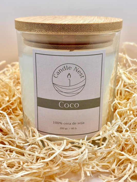 Vela de Soja Aroma Coco