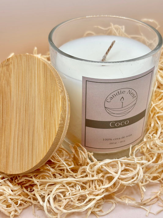 Vela de Soja Aroma Coco